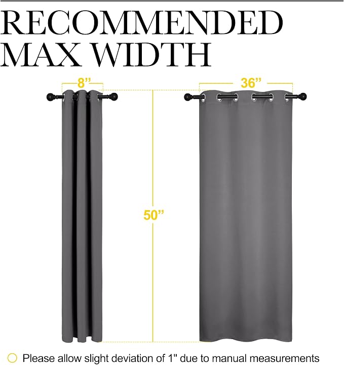 NICETOWN Bedroom Curtains Blackout Drapery Panels, Three Pass Microfiber - Image 7