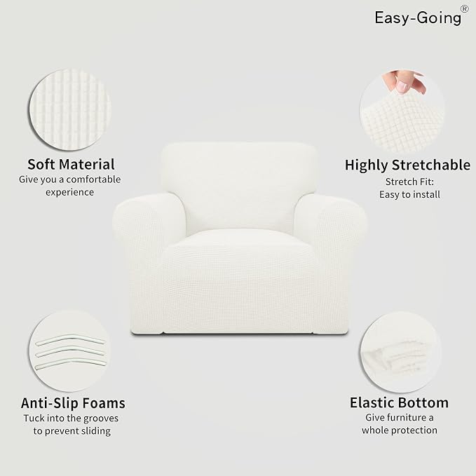 Easy-Going Stretch Oversized Chair Sofa Slipcover 1-Piece Couch Sofa Cover - Image 4