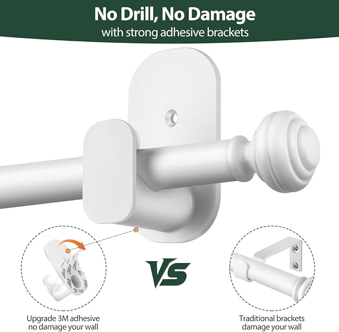 KAMANINA Curtain Rods No Drilling - Image 5