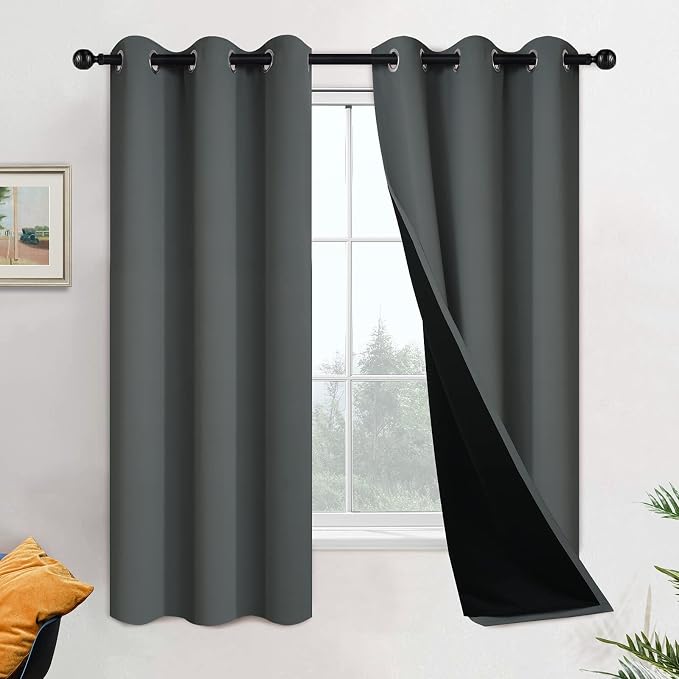 Yakamok 63 Inch Length 100% Blackout Curtains by Yakamok