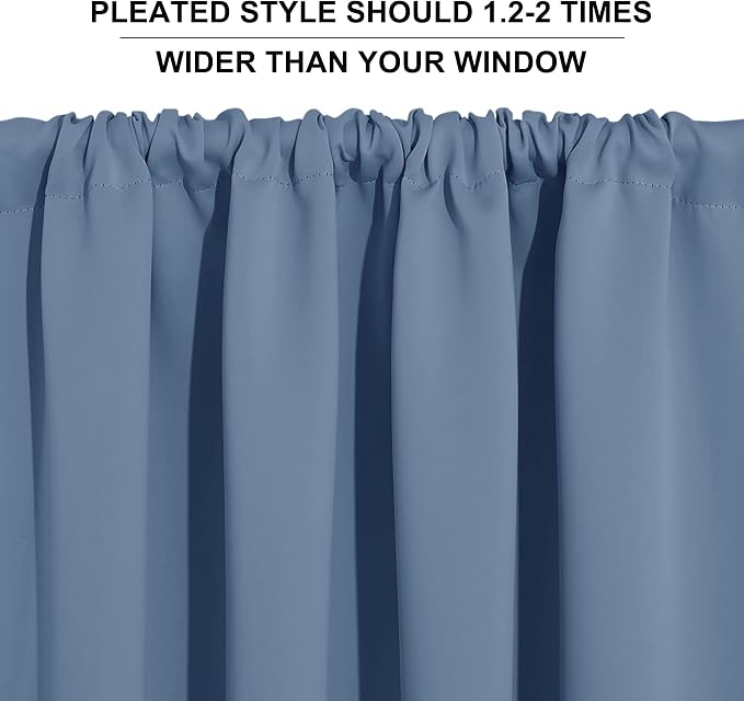 RYB HOME Cafe Blackout Curtains 24 inch Length, RV Curtains - Image 3