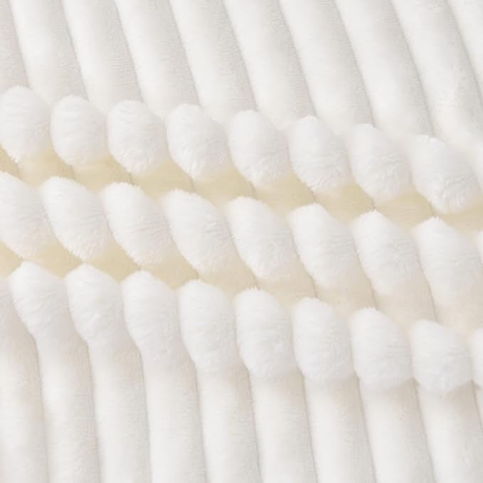 BEDELITE Fleece Blanket Twin Size – 3D Ribbed Jacquard Soft and Warm Decorative - Image 5
