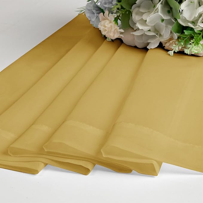 OVZME Gold Sheer Curtains 78 Inches Long 2 Panels - Image 6