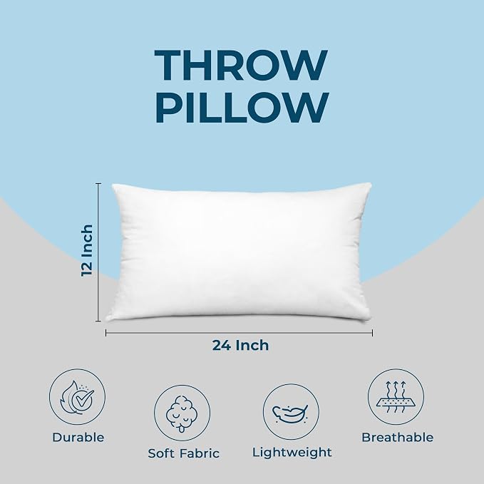 Utopia Bedding Throw Pillows – 12 x 24 Inches Down Alternative Pillows - Image 4
