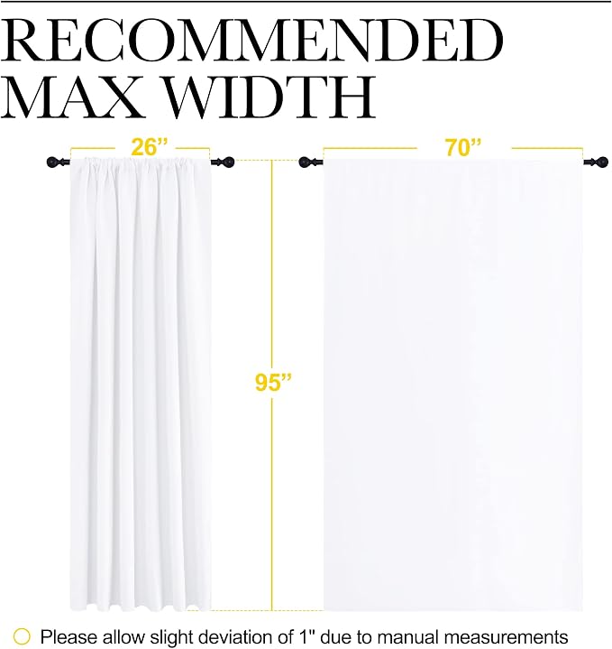 NICETOWN White Bedroom Curtain Panels - Image 7