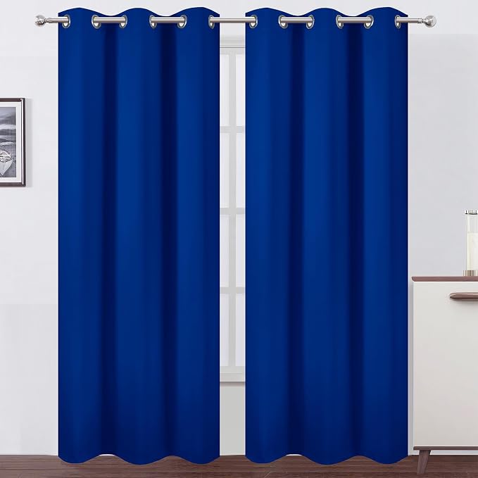 LEMOMO Royal Blue Thermal Blackout Curtains/42 x 84 Inch/Set of 2 Panels Room by Lemomo