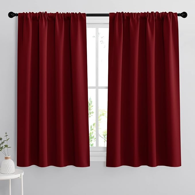 RYB HOME Blackout Curtains for Bedroom Living Room 63 inches Long, Thermal by RYBHOME