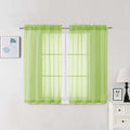 Chyhomenyc Sheer Curtains 54 Inch Long 2 Panels Set, Light Filtering Short Soft by Chyhomenyc