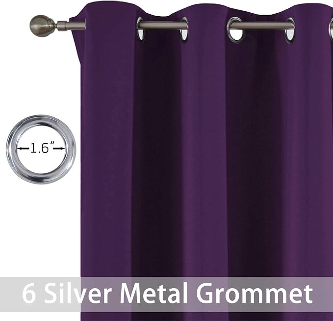 Yakamok Purple Blackout Curtains - Image 2