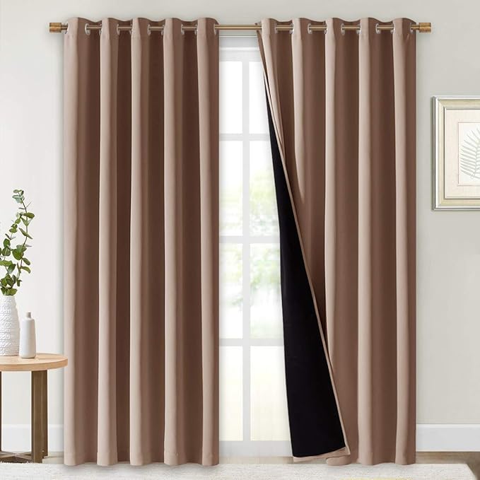 NICETOWN Warm Curtains for Winter, 100% Blackout Curtains Thermal, Noise - Image 2