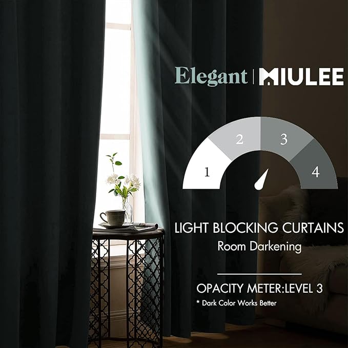 MIULEE Blackout Curtains 96 Inches Long - Image 2
