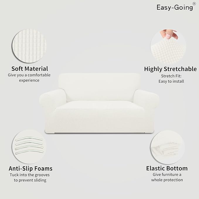 Easy-Going Stretch Loveseat Slipcover 1-Piece Sofa Cover Furniture Protector - Image 5