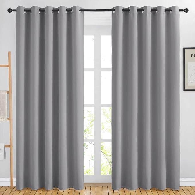 NICETOWN Room Darkening Silver Grey Curtains by NICETOWN