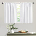 RYB HOME Short Pure White Curtains by RYBHOME