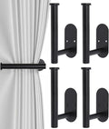 4pcs Curtain Holdbacks, Screw-in Curtain Tiebacks Curtain Tie Backs Curtain by Hoousuper