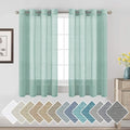 H.VERSAILTEX Linen Curtains Nickel Grommet Natural Linen Semi-Sheer Curtains 2 by HVERSAILTEX