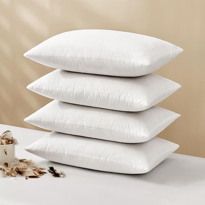MIULEE Pillow Inserts 12x20, Down Feather Throw Pillow Inserts, Premium Fluffy by MIULEE