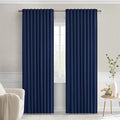 MIULEE Navy Blue Back Tab Blackout Curtains 84 Inch Length 2 Panels Set by MIULEE