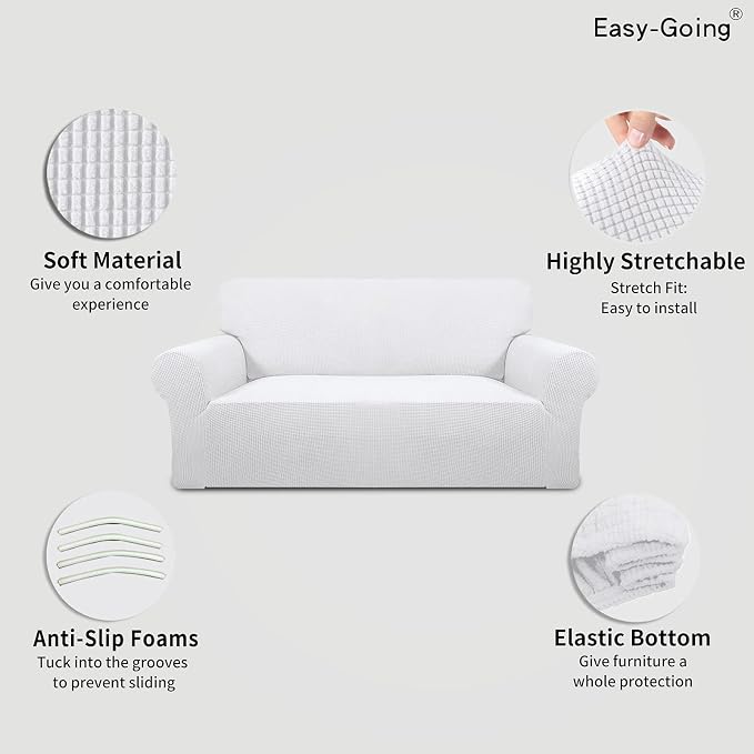 Easy-Going Stretch Oversized Loveseat Slipcover 1-Piece Sofa Cover Furniture - Image 3