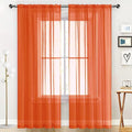 SpaceDresser Sheer Voile Window Treatment Rod Pocket Curtain Panels by SpaceDresser