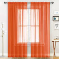 SpaceDresser Sheer Voile Window Treatment Rod Pocket Curtain Panels by SpaceDresser