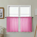 Gwine Short Kitchen Sheer Curtains 24 Inch Length by Gwine