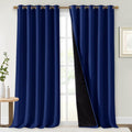 NICETOWN 100% Blackout Blinds, 70 inches x 108 inches, Royal Blue, Laundry Room by NICETOWN