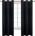 BGment Black Blackout Curtains for Bedroom 63 Inches Long, Each Panel 42 Inch by BGment