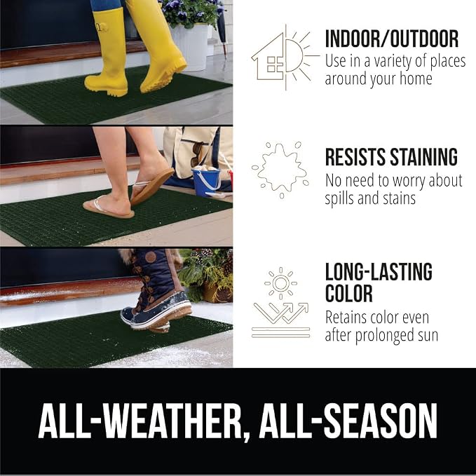 GORILLA GRIP® Ultra Absorbent Front Door Mat Outside Entrance, Traps Dirt and - Image 5