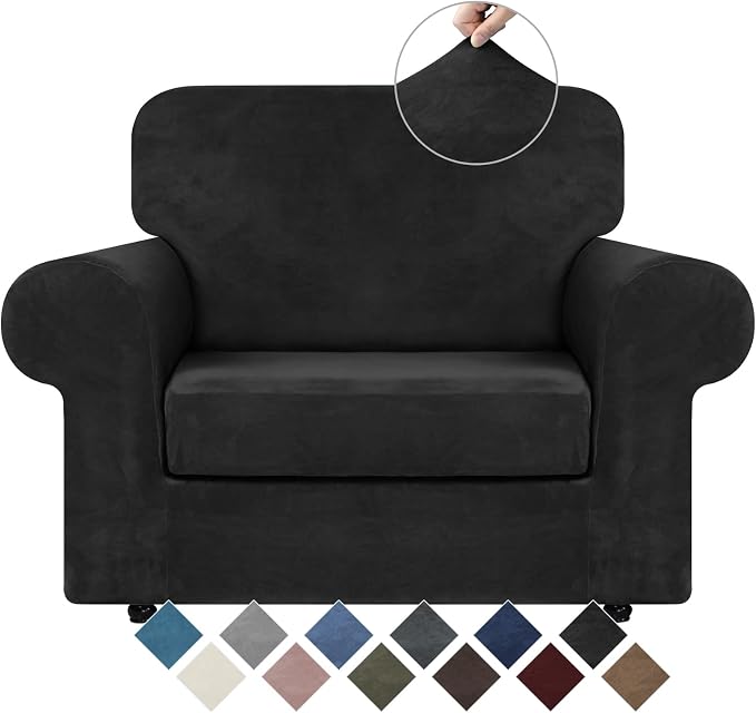 WEERRW Velvet Stretch Chair Sofa Slipcover by WEERRW