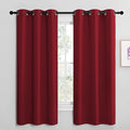 NICETOWN Christmas Burgundy Red Kitchen Blackout Curtain Panels, Thermal by NICETOWN