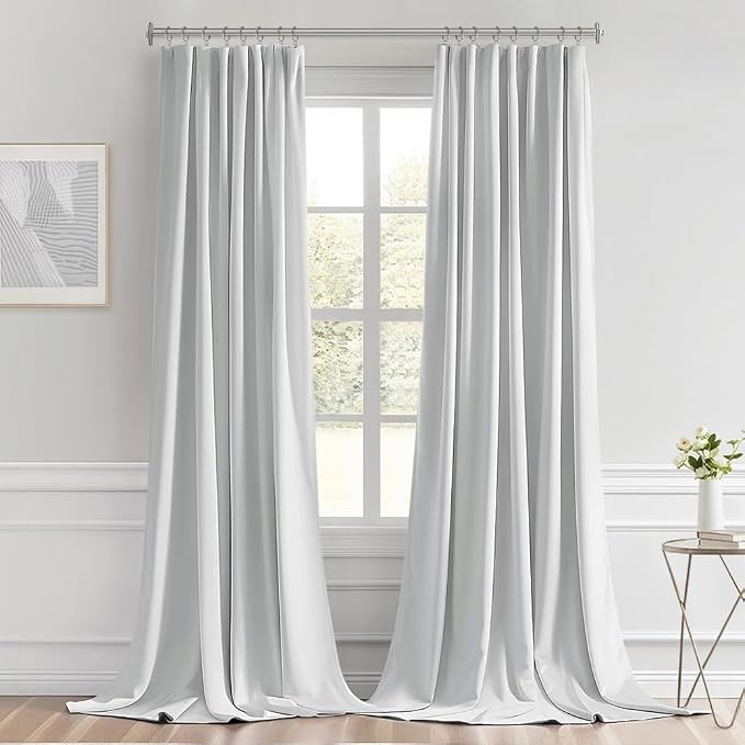 MIULEE Back Tab Light Blocking Curtains 102 Inch Long 2 Panels Set - Image 9