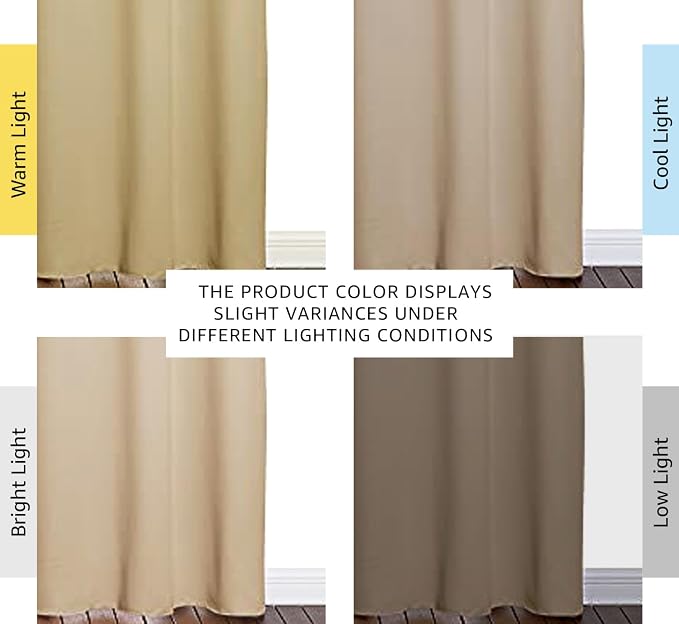 NICETOWN Thermal Insulated Eyelet Top Room Darkening Panels/Curtains/Drapes - Image 3