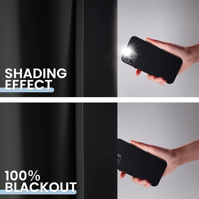 SimpleHome Ombre 100% Blackout Curtains - Image 5