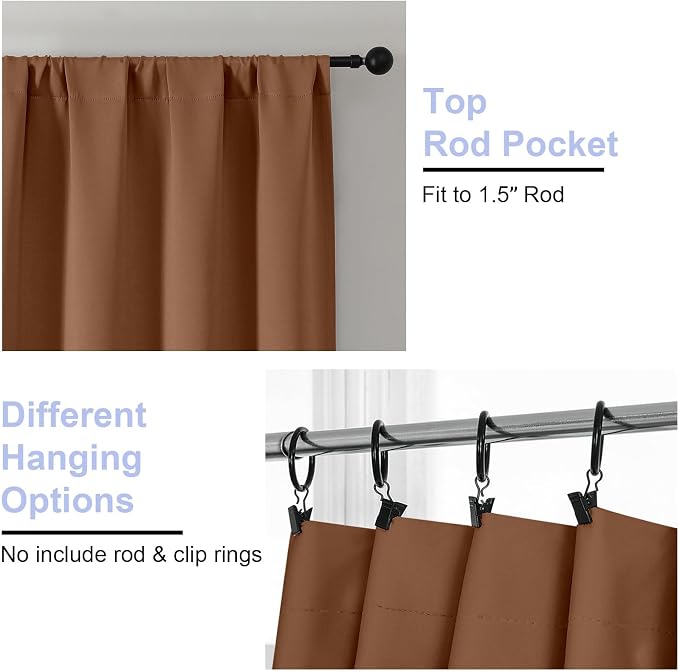 Simplebrand Ava Sun Baked Blackout Curtains - Image 3