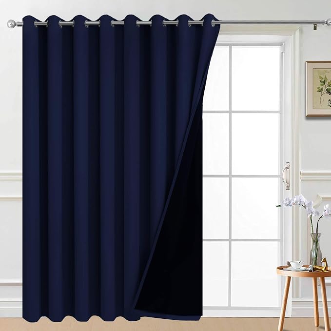 Yakamok 100% Blackout Sliding Door Curtains, Thermal Insulated Grommet Full by Yakamok