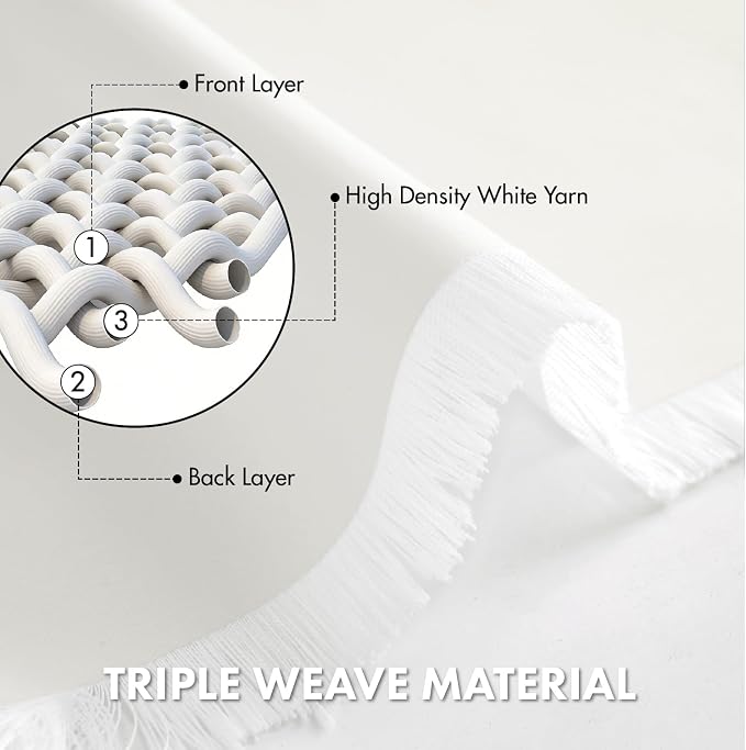 MIULEE 4-Panel 36 Inch Blackout Kitchen Tier Curtains Over Sink Natural | - Image 3