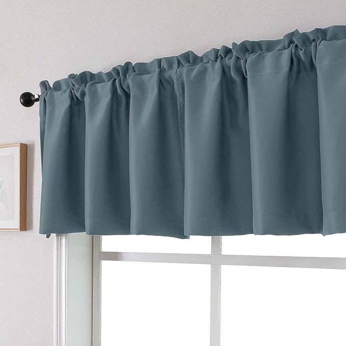 Chyhomenyc Blackout Valances for Windows, Short Window Valance Curtains for - Image 8
