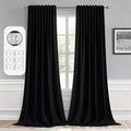 MIULEE Back Tab Blackout Curtains 92 Inch Long 2 Panels Set by MIULEE