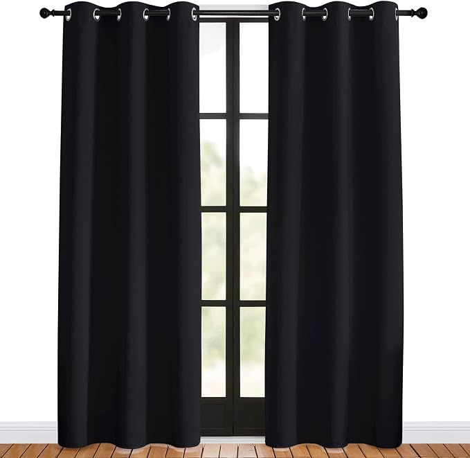 NICETOWN Blackout Draperies Window Curtain Panels, 42 inches by 80 inches - Image 2