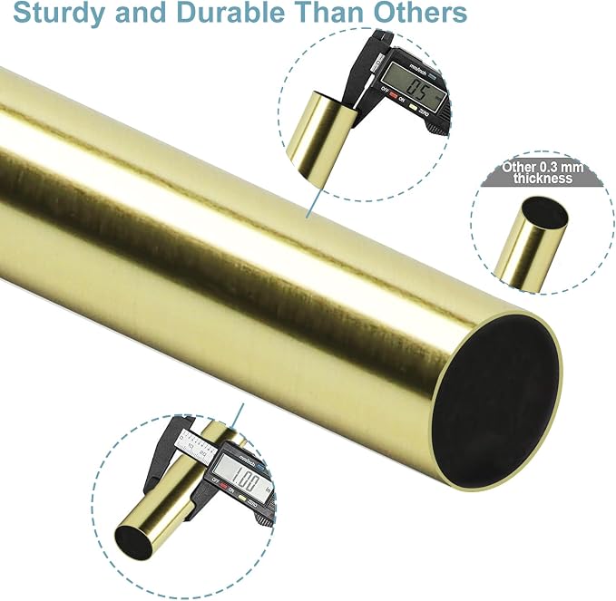 Byondeth Curtain Rods for Windows 16 to 144 Inches Adjustable Length 1 Inch - Image 7