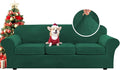 H.VERSAILTEX Modern Velvet Plush 4 Piece High Stretch Sofa Slipcover Furniture by HVERSAILTEX