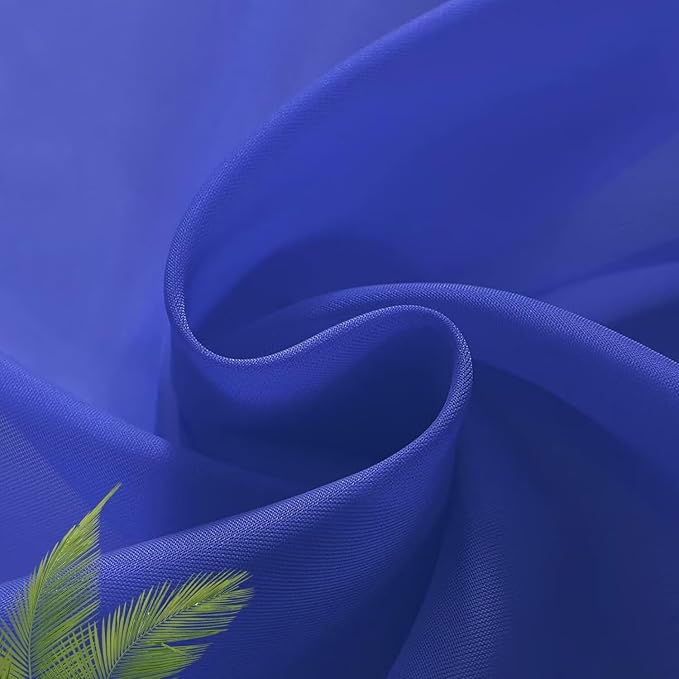 SpaceDresser Basic Rod Pocket Sheer Voile Window Curtain Panels Blue Sapphire 1 - Image 5