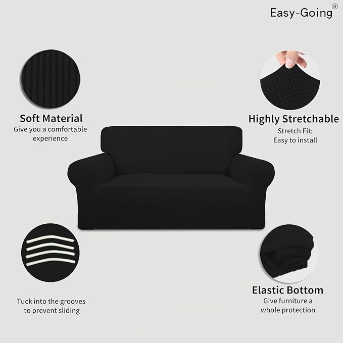 Easy-Going Stretch Loveseat Slipcover 1-Piece Sofa Cover Furniture Protector - Image 3