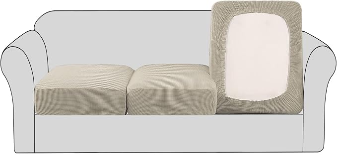 H.VERSAILTEX Super Stretch Couch Cushion Covers Sofa Cushion Slipcovers by HVERSAILTEX