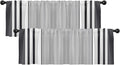 Emvency 2 Pack Valances Window Treatments, Striped Minimalist Modern Geometric by Emvency