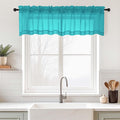 Valances for Windows 14 inch Length 2 Panels, Small Voile Sheer Curtains for by Home