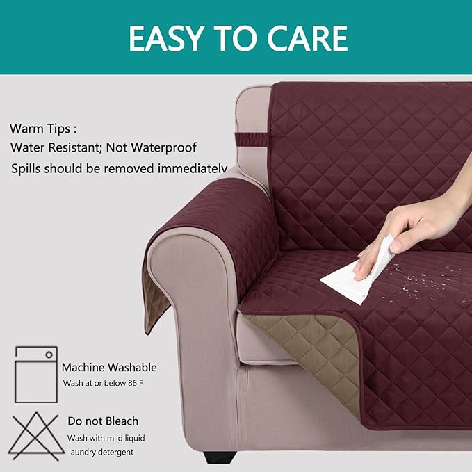 U-NICE HOME Recliner Chair Covers Reversible Chair Cover Pet Covers - Image 5