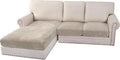 H.VERSAILTEX Velvet Stretch Sectional Couch Covers 3 Pieces Sofa Seat Cushion by HVERSAILTEX