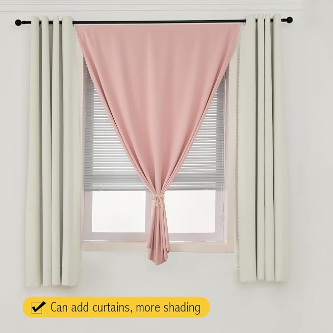 Self Adhesive Curtains, Stick Curtain Blackout Shades Window Cover Curtains - Image 8
